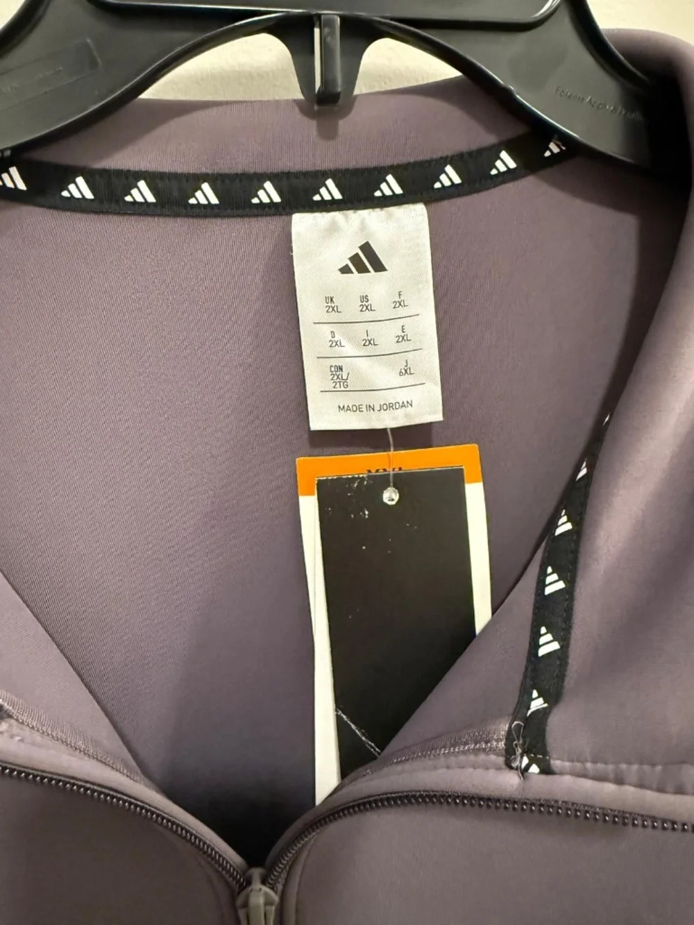 BRAND NEW ADIDAS Men 1/4 Quarter Zip Long Sleeve Pullover Top - 2XL XXL